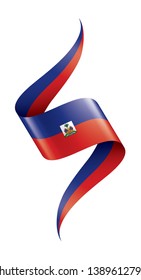 Haiti flag, vector illustration on a white background