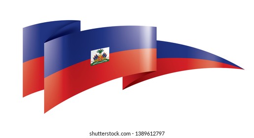 Haiti flag, vector illustration on a white background
