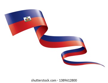 Haiti flag, vector illustration on a white background