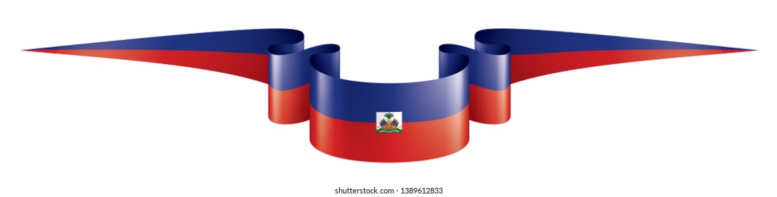 Haiti flag, vector illustration on a white background