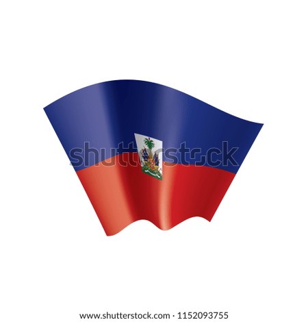 Haiti flag, vector illustration on a white background
