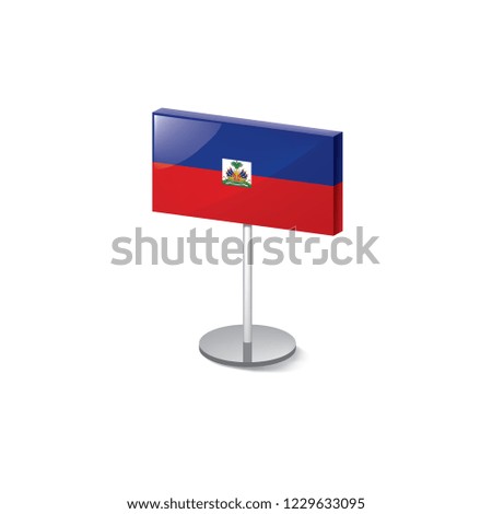 Haiti flag, vector illustration on a white background