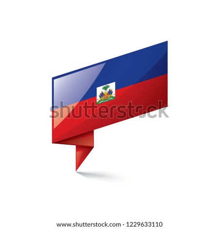 Haiti flag, vector illustration on a white background