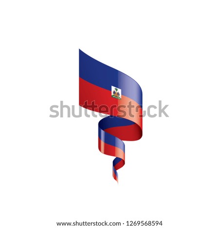 Haiti flag, vector illustration on a white background