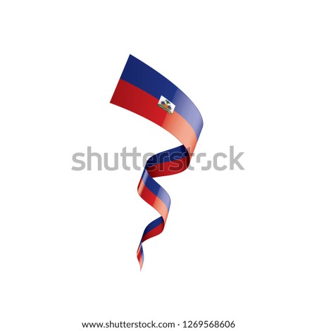 Haiti flag, vector illustration on a white background