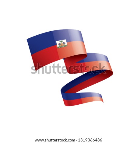 Haiti flag, vector illustration on a white background