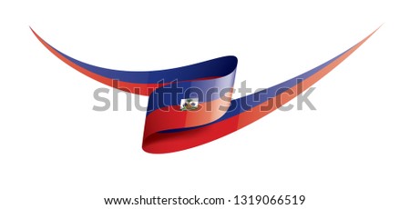 Haiti flag, vector illustration on a white background