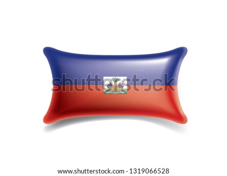 Haiti flag, vector illustration on a white background