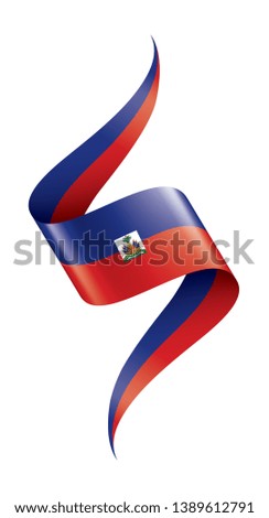 Haiti flag, vector illustration on a white background