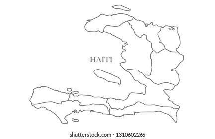 Haiti gray line map