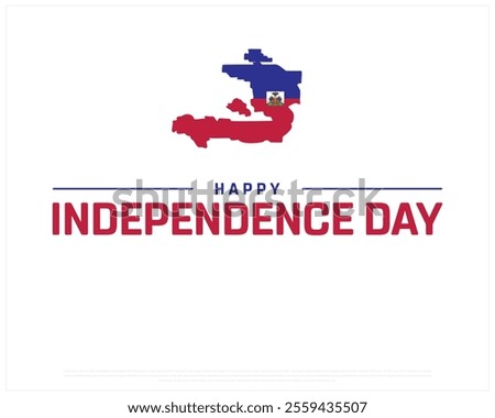 HAITI Independence Day vector design on a white background, National Day of HAITI with map flag, Typographic Design of HAITI Independence Day, Vector design of Haiti national day