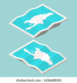 Haiti isometric maps. Two sides view. Vector illustration