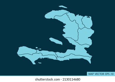 Haiti-Karte , Abstrakte Mash-Linie und Punktwaage auf dunklem Hintergrund für Ihre Website-Design-Karte Logo, App, ui , Reisen. Vektorgrafik eps10.