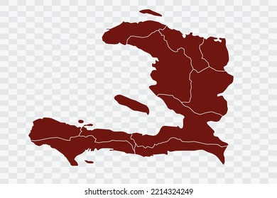Haiti Map  burnt brown Color on White Background quality files Color (701205) png