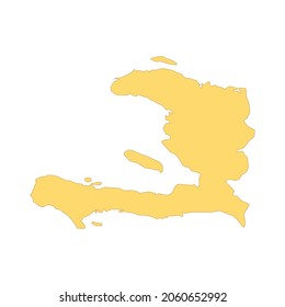 Elemento de línea de color del mapa de Haití. Frontera del país. elemento de diseño de interfaz gráfica de usuario (GUI) de UI UX. Trazo editable.