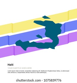 Haiti map design with white background vector