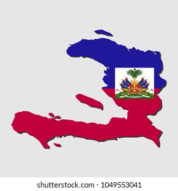 Haiti Map Flag