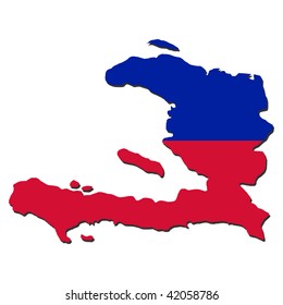 Haiti Map Flag