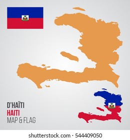 Haiti Map and Flag