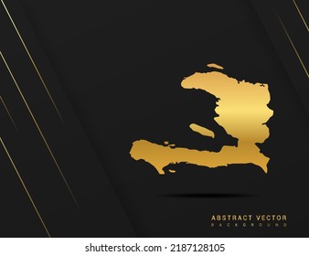 Mapa haitiano de estilo gradiente dorado vector Ilustración.