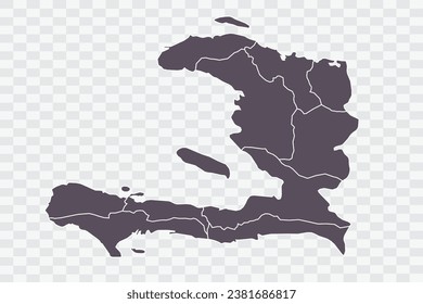 Haiti Map  Graphite Color on White Background quality files Png