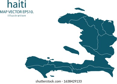 haiti map High Detailed on white background. Abstract design vector illustration eps 10
