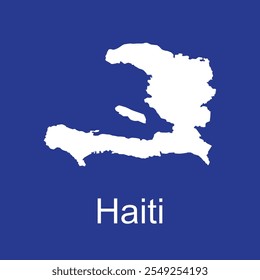 haiti map icon illustration design