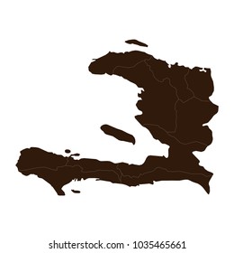 Haiti map on white background vector.