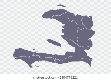 Haiti Map pewter Color on White Background quality files Png