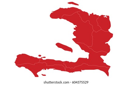 Haiti map red color