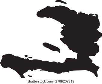 Mapa de Haití Silueta Vector aislado