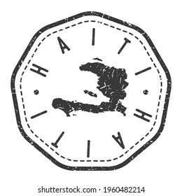 Haiti Map Stamp Retro Postmark. Silhouette Postal Passport. Seal Round Vector Icon. Badge Vintage Postage Design.