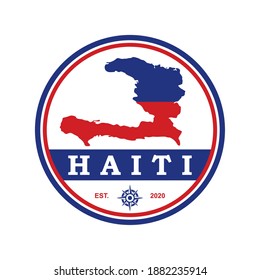 Vector de mapas de Haití, logotipo de país