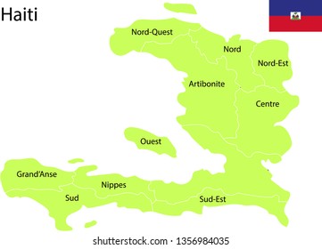 Haiti map vector illustration
