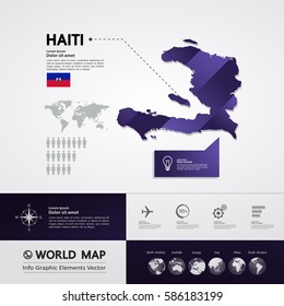 Haiti Map vector illustration
