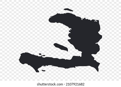 Haiti map vector, Not isolated on transparent background