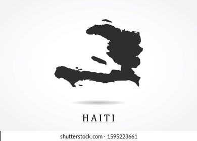 Haiti Map - World Map International vector template isolated on white background - Vector illustration eps 10