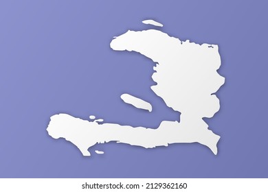 Haiti Map - World map International vector template with paper style including shadow and white color on purple background for design, infographic, banner - Vector illustration eps 10