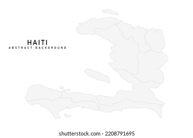 Haiti Map - World Map International vector template with High detailed including grey color and grey line isolated on white background for design - Vector illustration eps 10