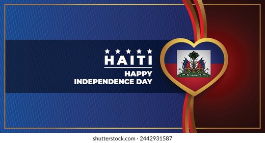 Haiti National Day, celebration template banner vector Illustration
