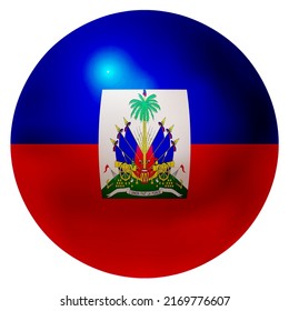 Haiti National flag ball icon