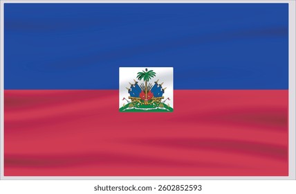 Haiti official flag vector with standard size and proportion. National flag emblem with accurate size and colors.