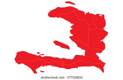 haiti red map