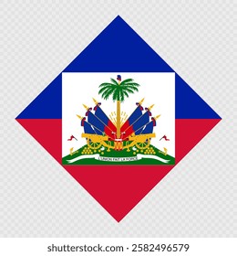 Haiti rhombus flag. Vector illustration.