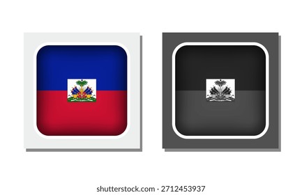 Haiti Square Rounded Flag Icon