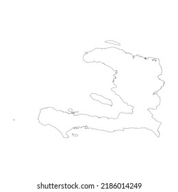 Haiti Vector Country Map Outline Stock Vector (Royalty Free) 2186014249 ...