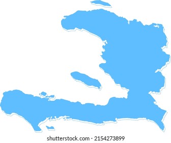 Haiti vector map.Hand drawn minimalism style.