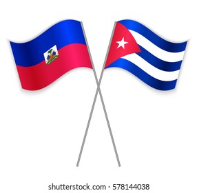 Haitian Cuban Crossed Flags Haiti Combined Stock Vector (Royalty Free ...