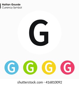 Haitian Gourde sign icon.Money symbol. Vector illustration.
