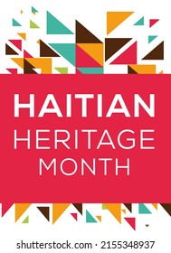 Haitian Heritage Month, held on May.